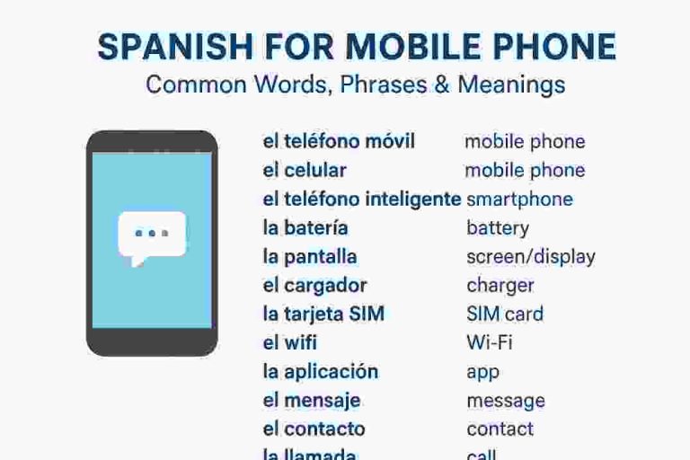 spanish for mobile phone